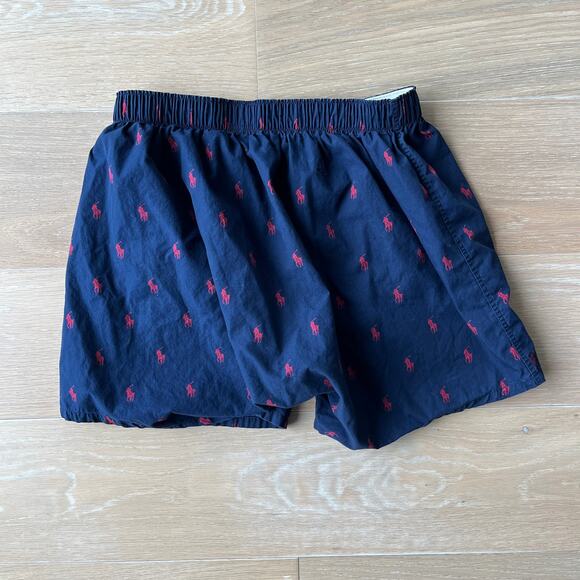 Polo by Ralph Lauren Navy and Red Boxer Shorts - Picture 2 of 3